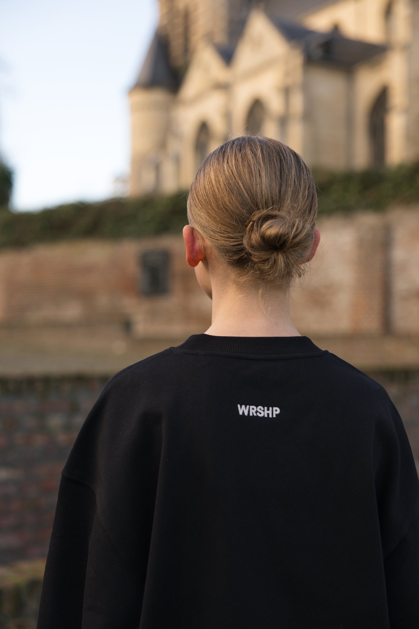WRSHP Oversized Unisex Sweatshirt – Zwart