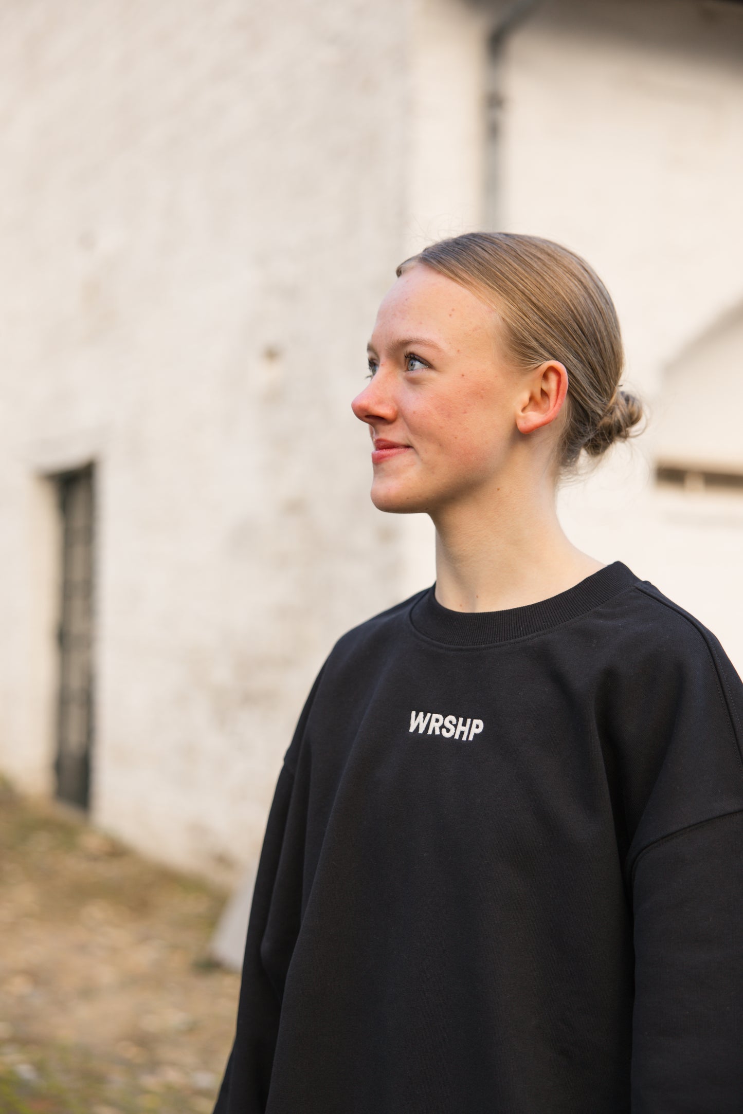 WRSH⁠P Oversized Unisex Sweatshirt – Zwart
