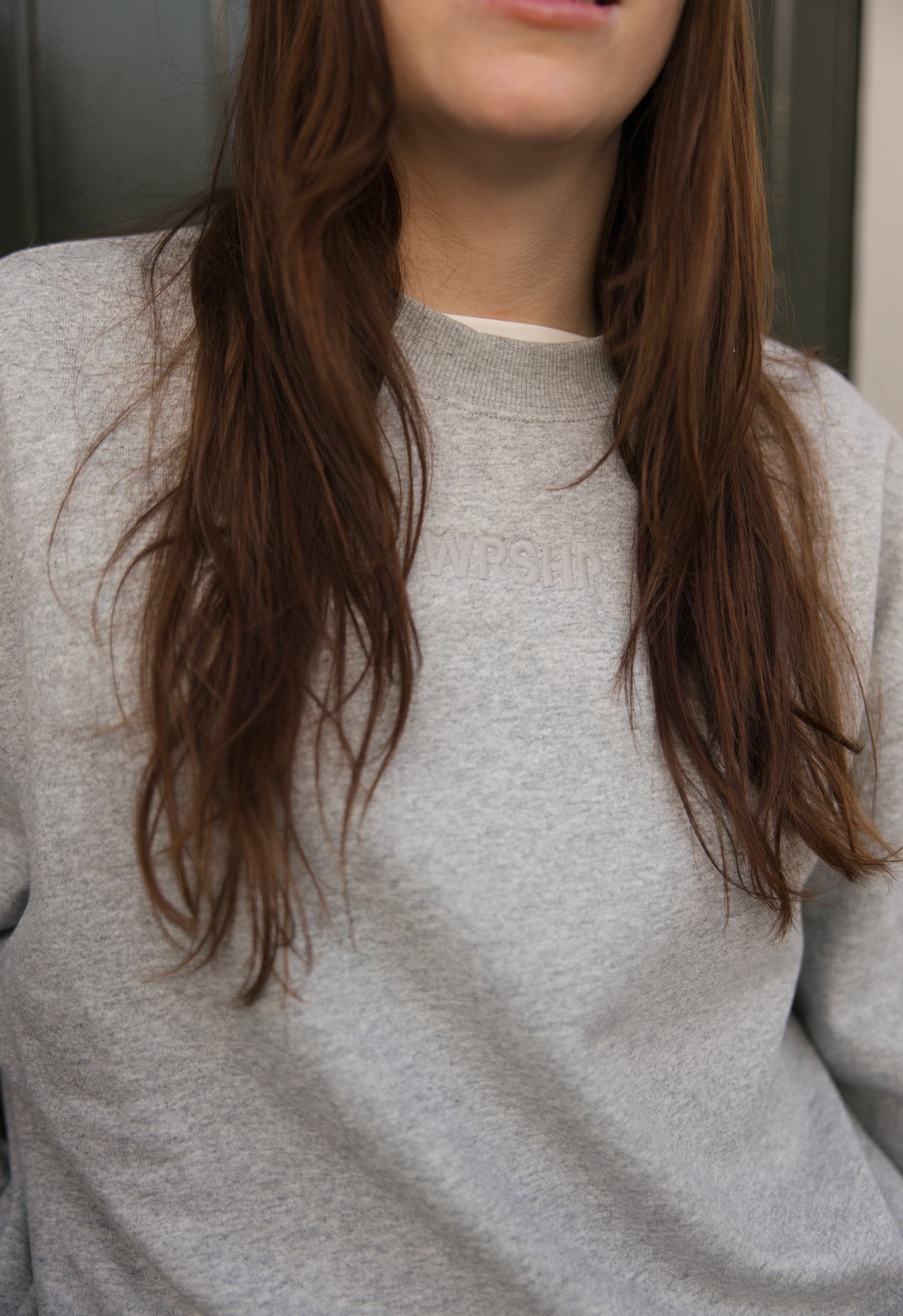 WRSH⁠P Oversized Unisex Sweatshirt – Grijs